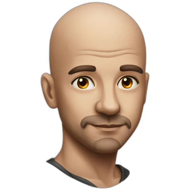 bald man tattoo emoji