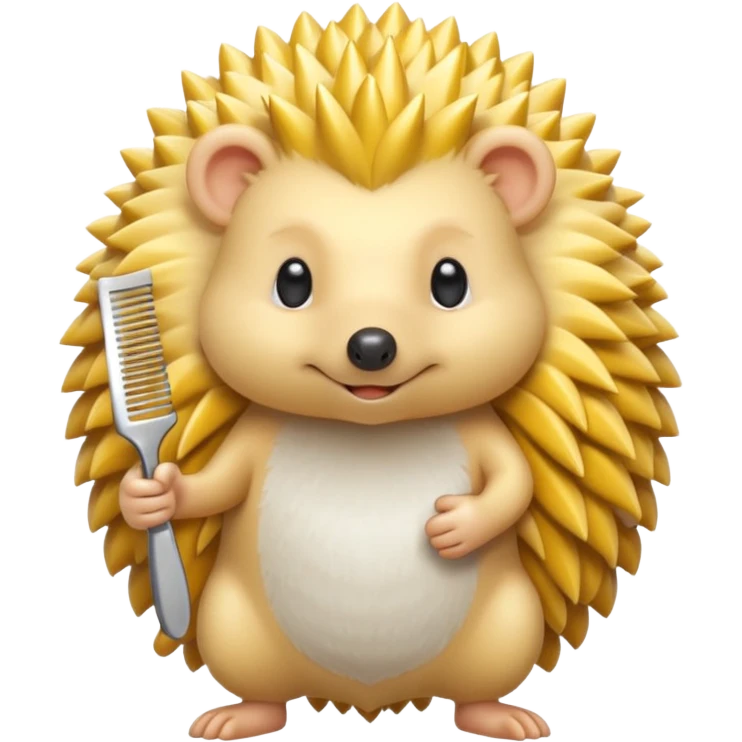 yellow hedgehog groom emoji
