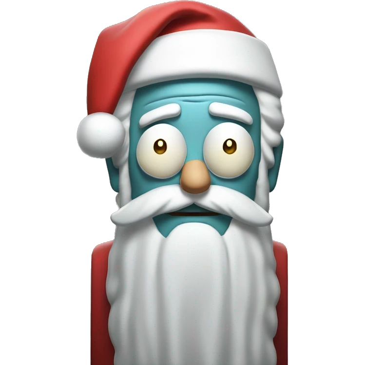 Rick Sanchez looking Santa Claus emoji