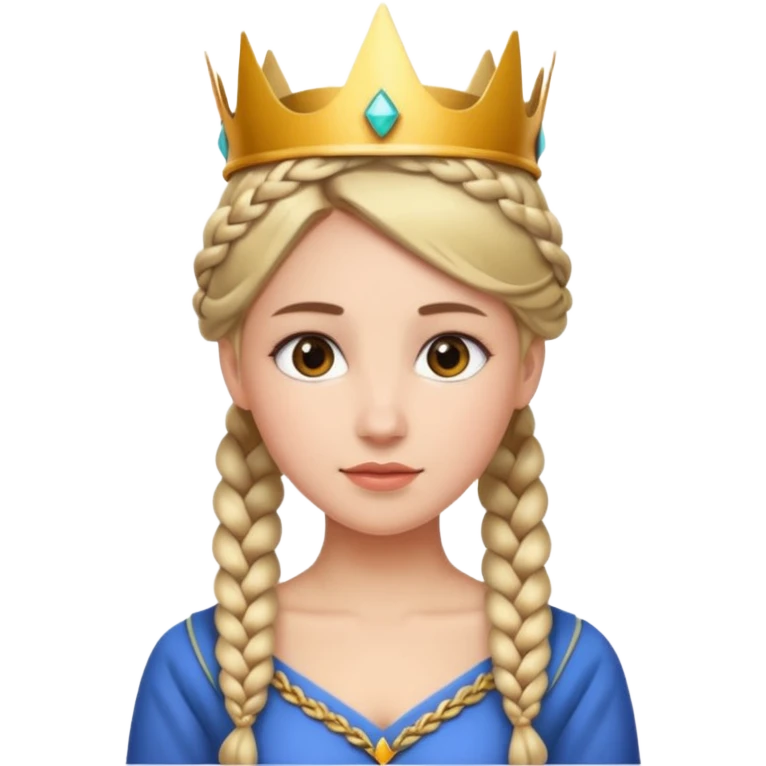Woman with crown braid emoji