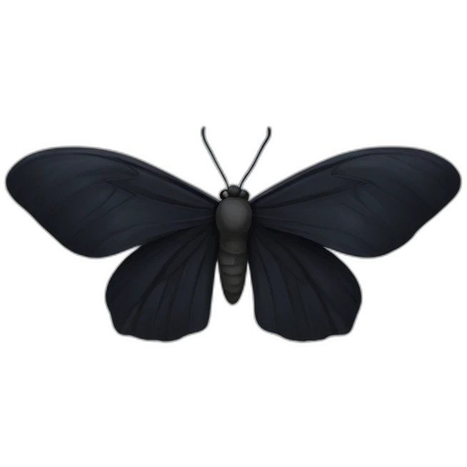 Borboleta preta emoji