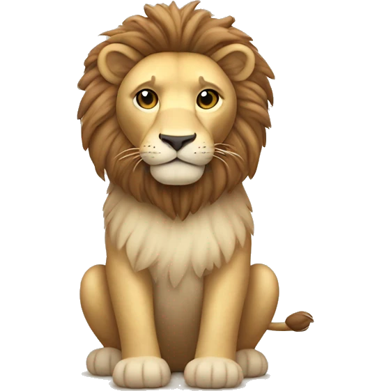 whole body of lion in jellycat style emoji