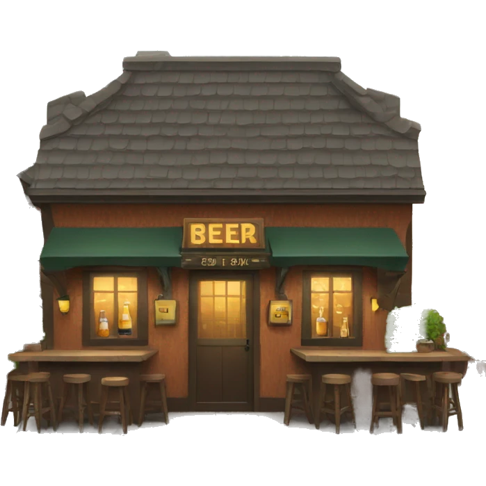 Outside beer pub emoji