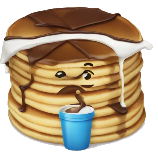 Pancakes with chocolate  emoji