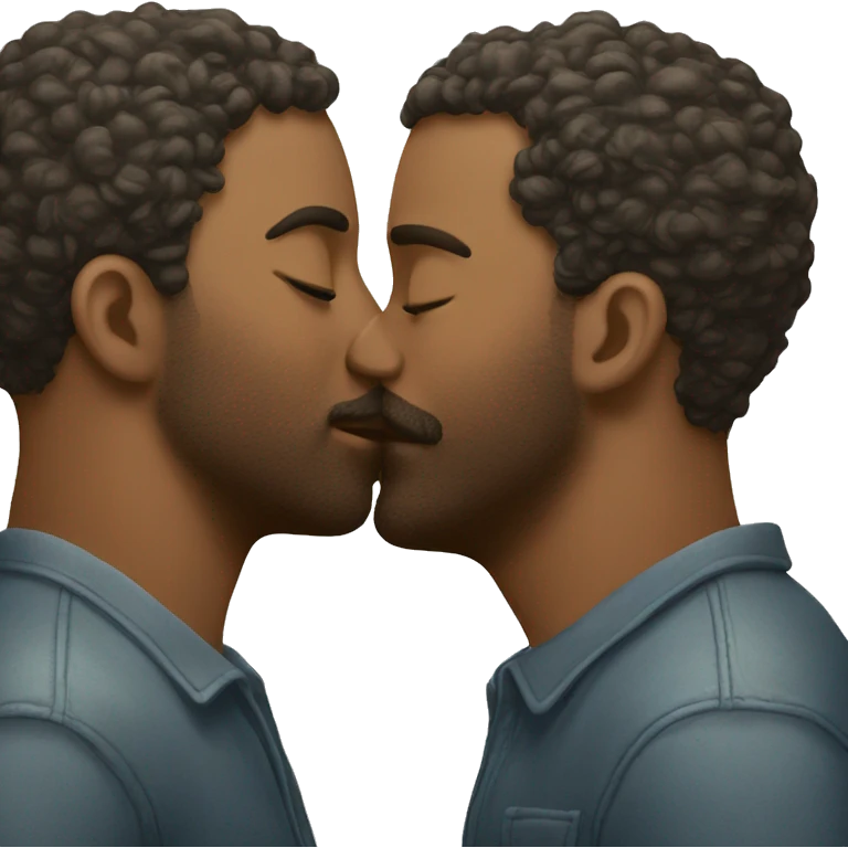 Two men kissing  emoji