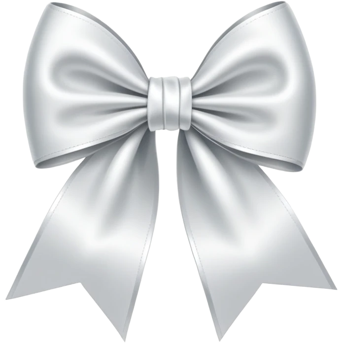 White ribbon bow  emoji