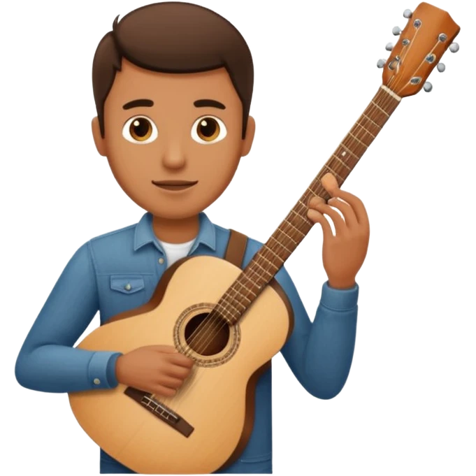 man holding guitar emoji