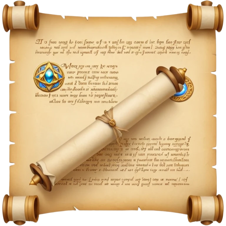 Magical fantasy scroll with a message on it  emoji