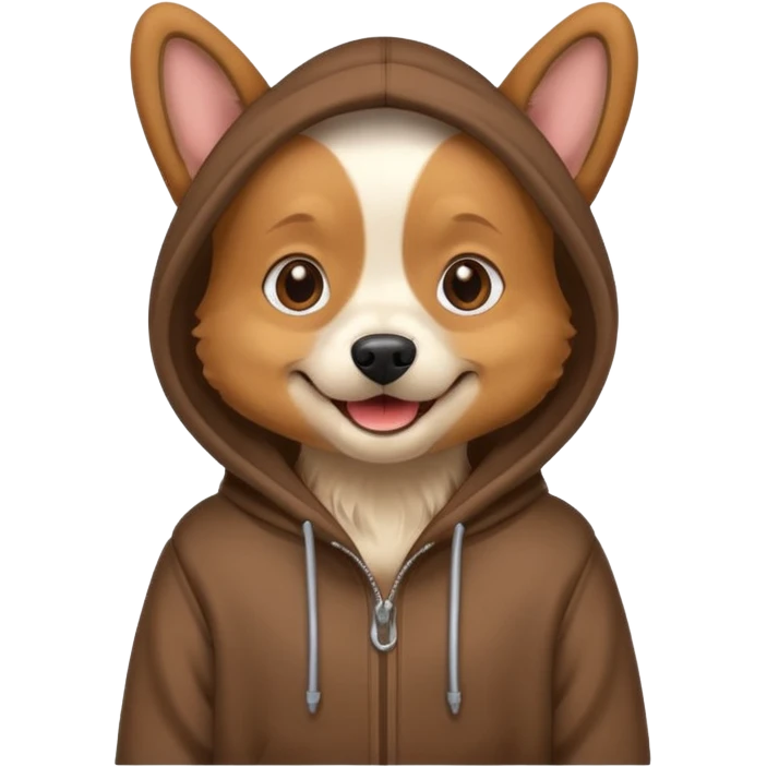 Dog wearing a hoodie  emoji