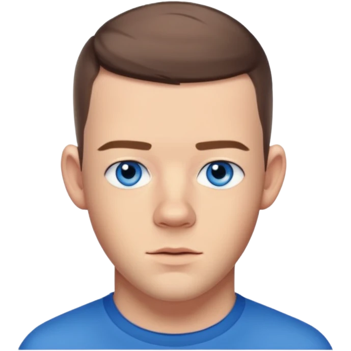 Russell Tovey with blue eyes emoji