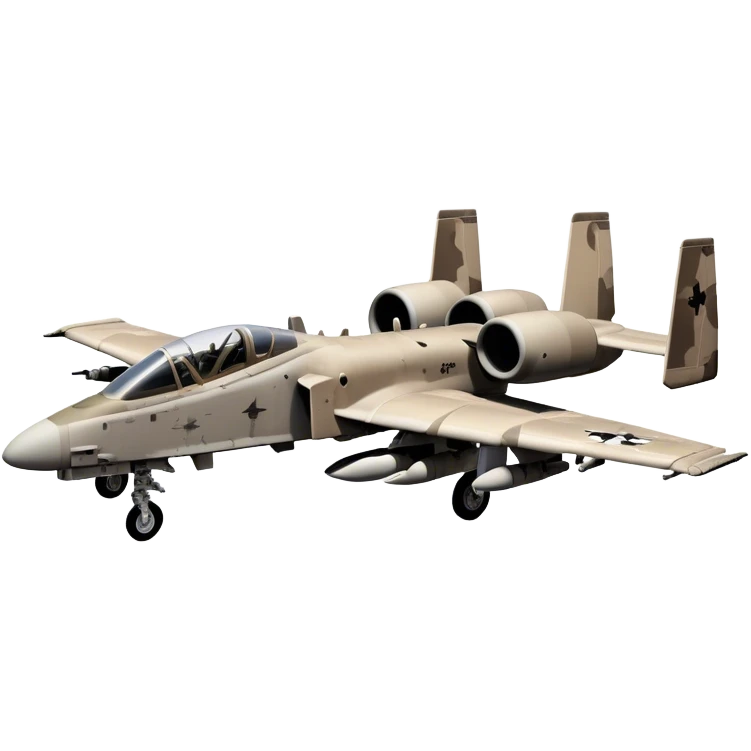 Warthog Jet (A-10 Thunderbolt II) - Fairchild Republic (Model Year: 2022) (Iconic colour: Desert camo) emoji
