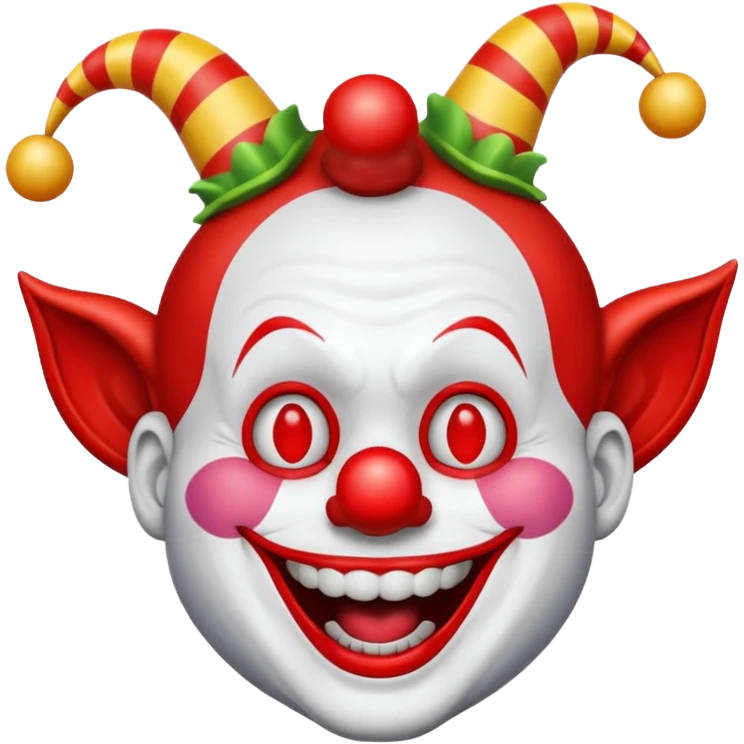 clown with horns laughing  emoji