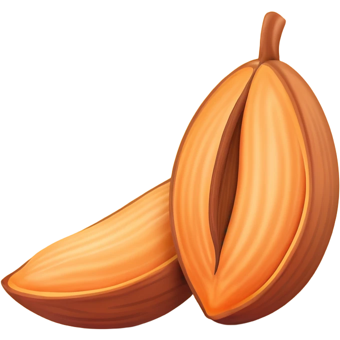 realistic almond kernel emoji