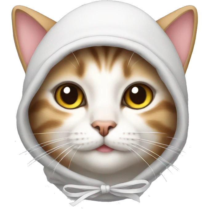 cat wearing a bonnet emoji