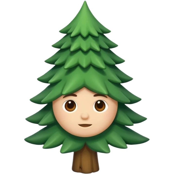Memoji d'un petit sapin vert sylvestre.  emoji