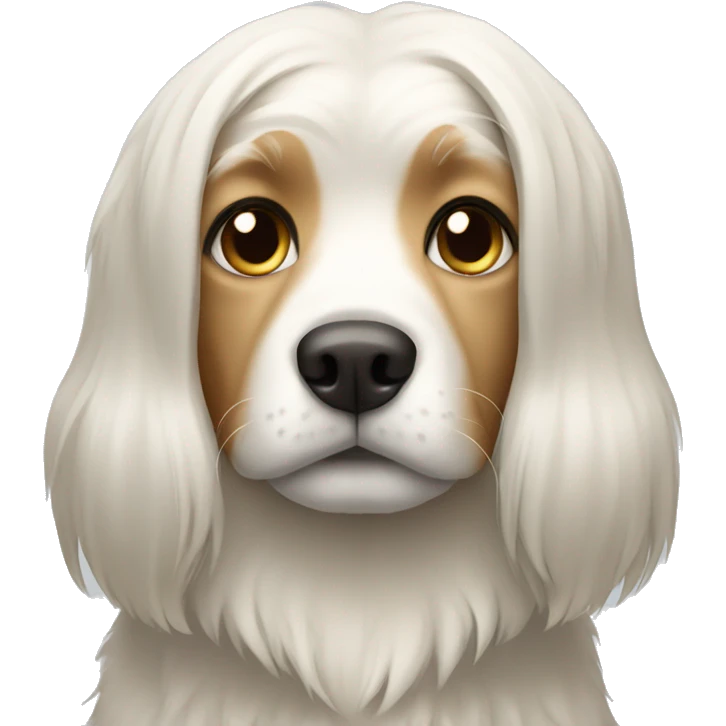 dog with white long hair emoji