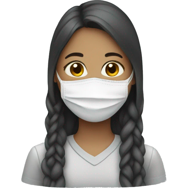 girl with face mask emoji