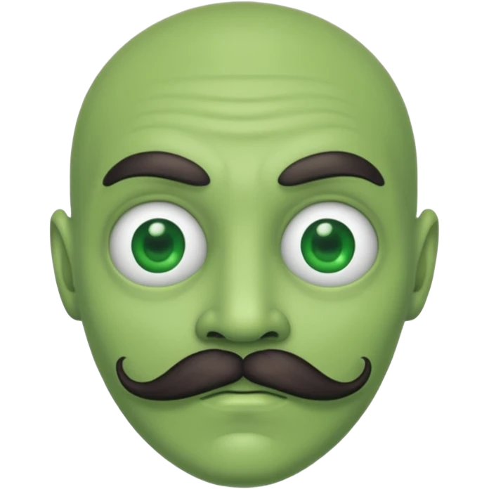 alien with mustache emoji