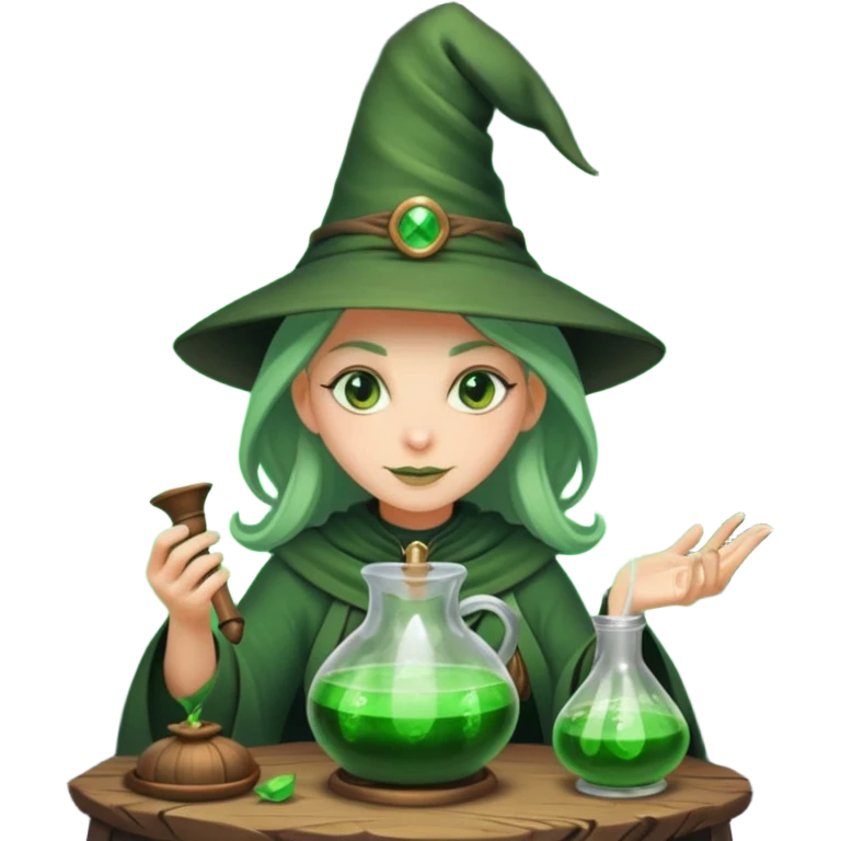 green witch cooking potion emoji