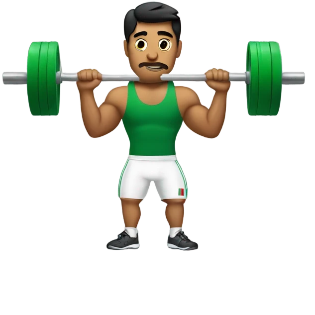 Mexican lifting weights  emoji