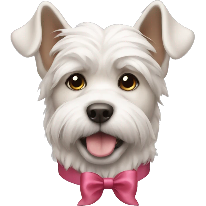 Dog with a bow emoji
