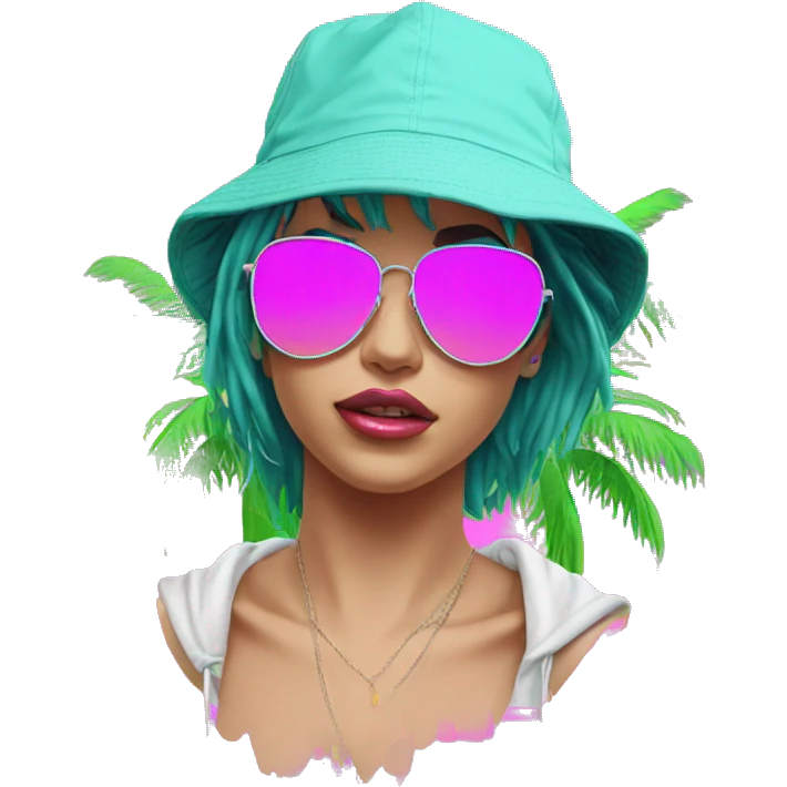 Vaporwave person hoodie dancing hip hop bucket hat tropical Skater fashion aesthetic baggy clothes graphic t shirt 420 emoji
