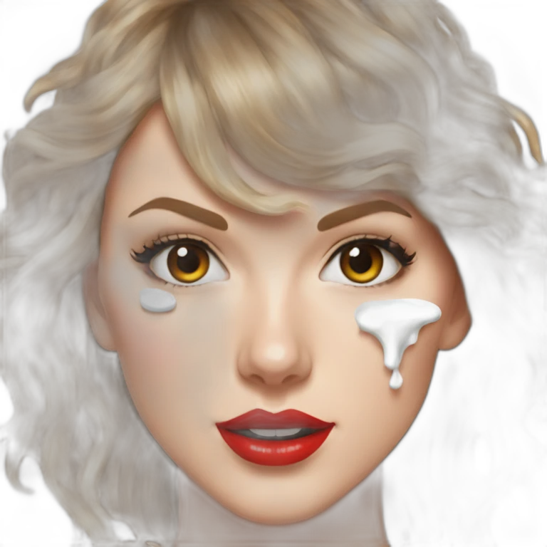 taylor-swift-selfie-milk-on-face-dripping emoji