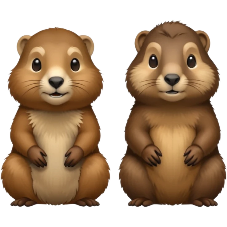 Une marmotte femelle et un marmotte mal qui sont amoureux  emoji