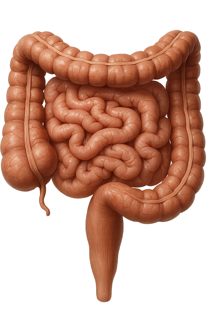 intestino umano anatomico, iperrealistico 4k emoji