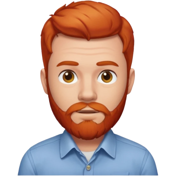 red bearded man with shirt emoji