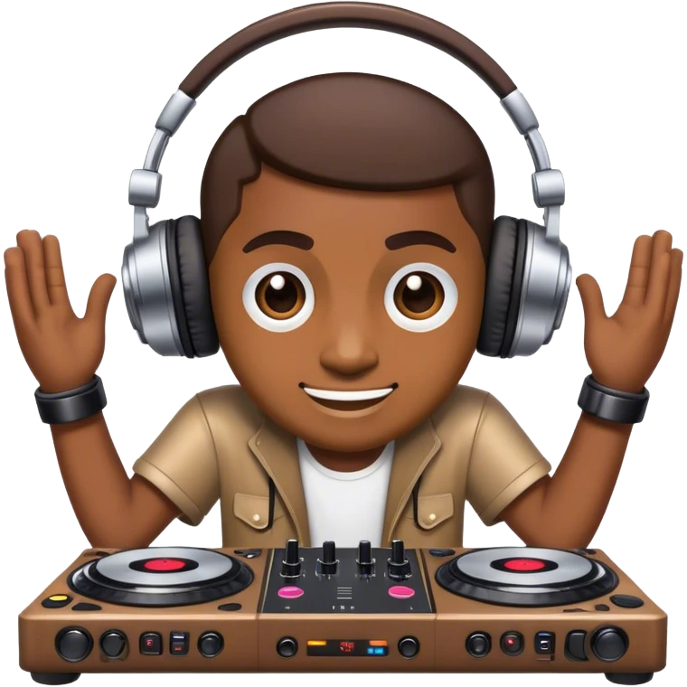 Dj controller cool face emoji