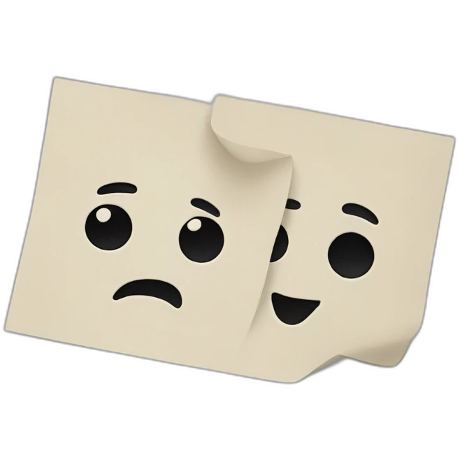 two pieces of paper emoji