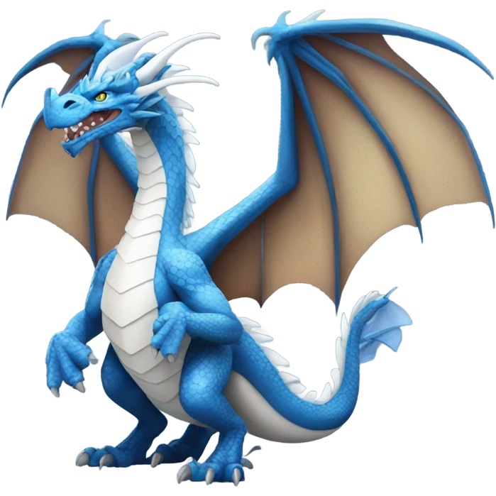 Blue eyes white dragon  emoji