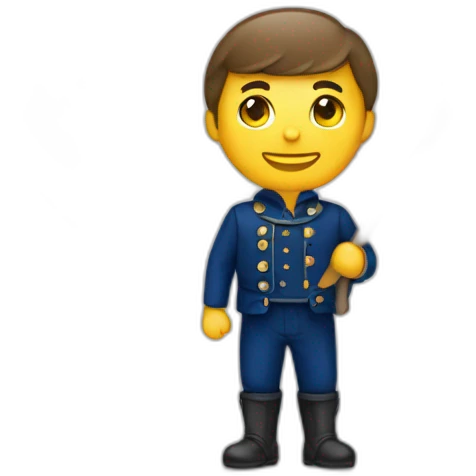 homme avec un drapeau francais emoji