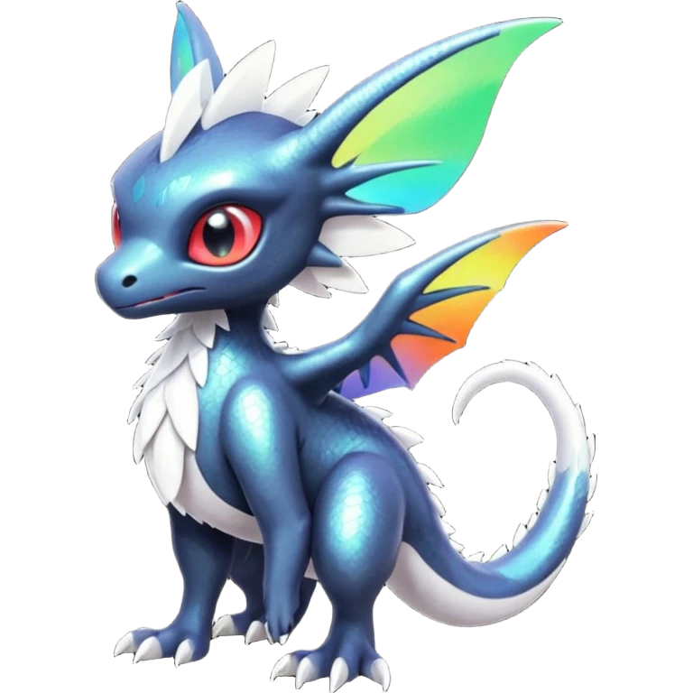 Shiny Colorful Toothless-Trico-Silvally-Fakémon-hybrid-creature (full body)  emoji