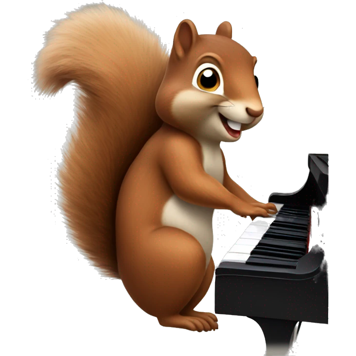 Squirrel play piano  emoji