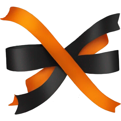 St. George ribbon black and orange emoji