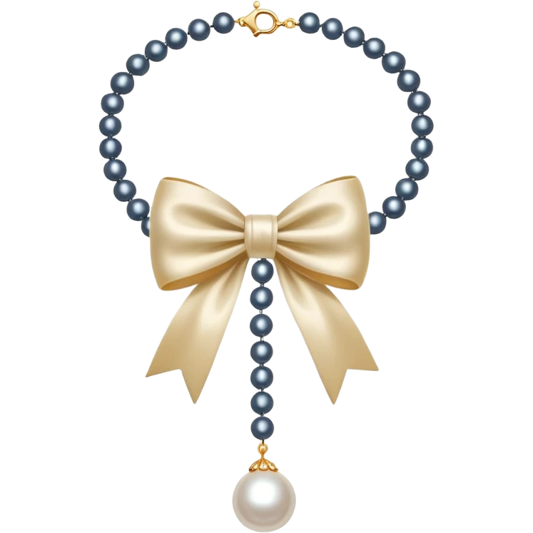  Pearl necklace with bow emoji