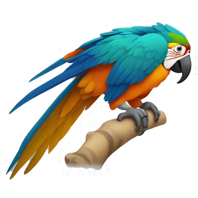 simplified macaw emoji