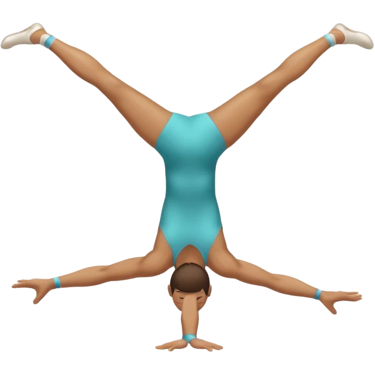A gymnast doing a backbend emoji