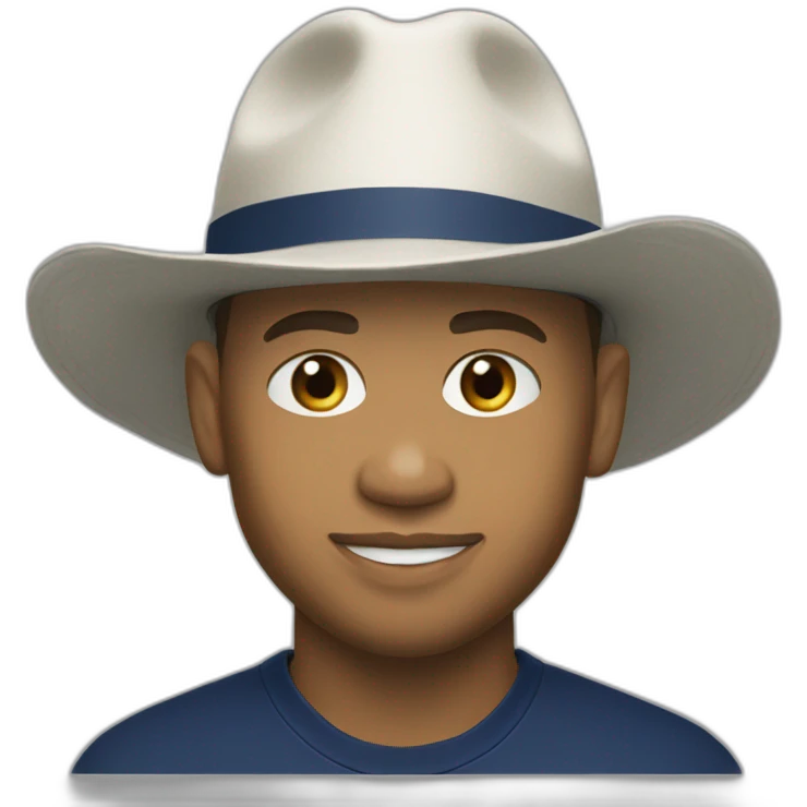 Mbappé avec un chapeau  emoji