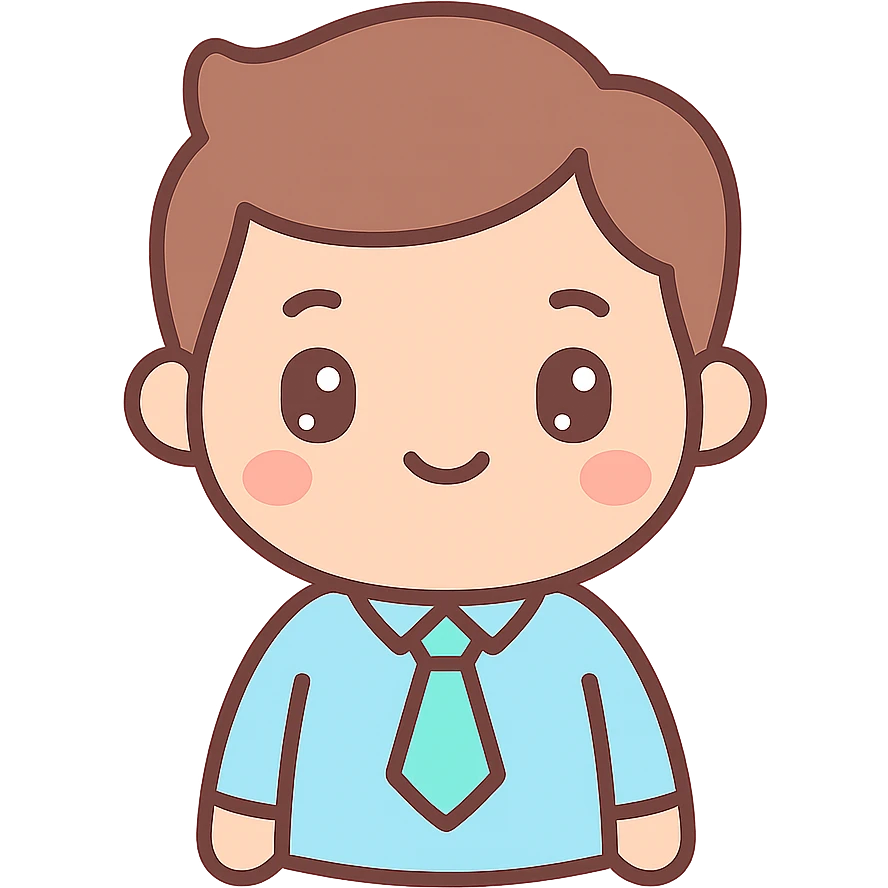 a man, kawaii style emoji