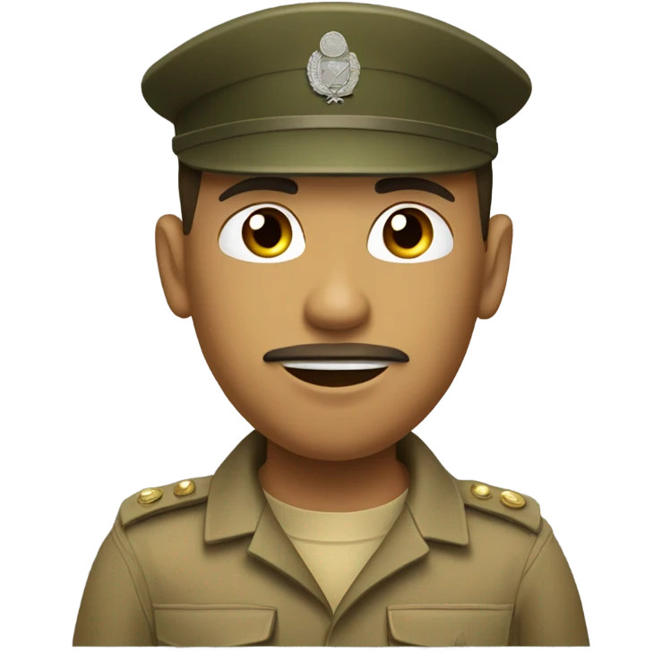 Tan Soldier Smoking emoji