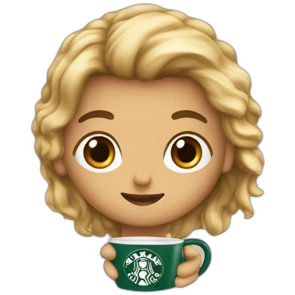 Teboune avec un café starbucks emoji