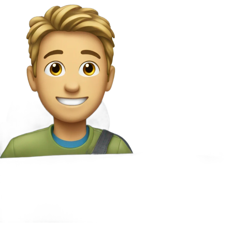 smiling boy in car interior emoji