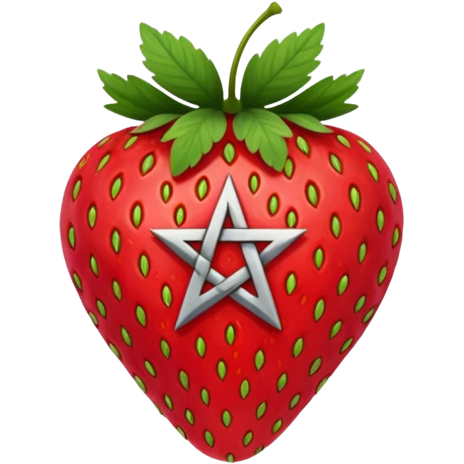 Strawberry with pentacle  emoji