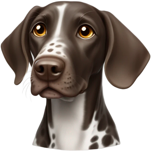 Happy German shorthair pointer dog emoji
