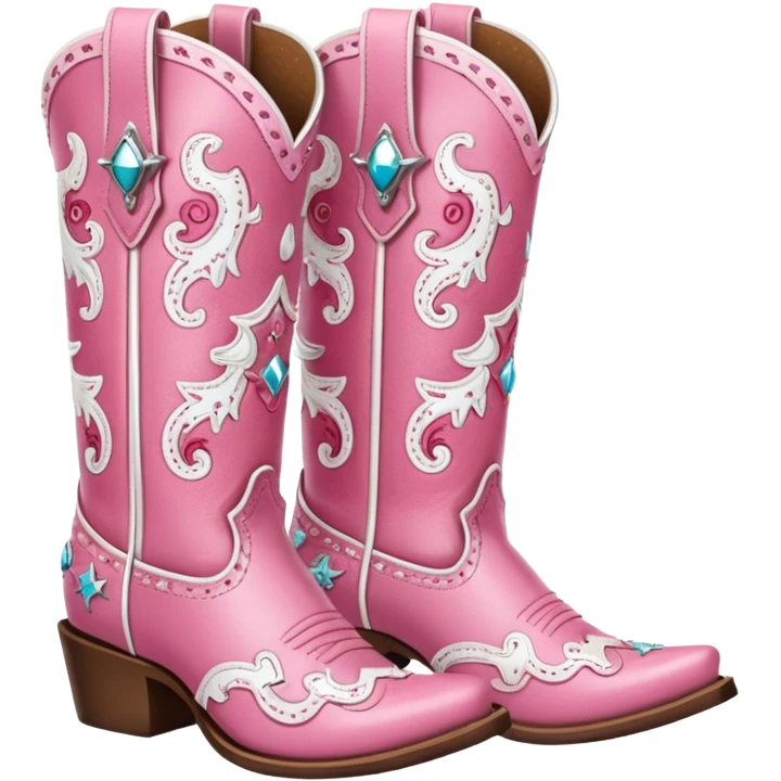 cowgirl boots cute a tiny bit of red on it NO TEAL a little girlie emoji