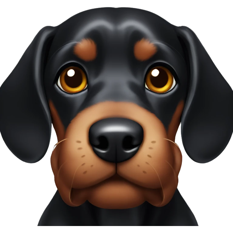 black sausage dog emoji