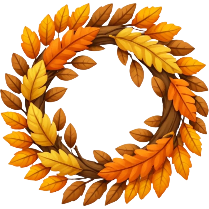autumn wreath emoji